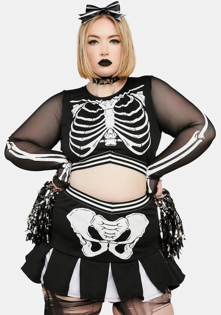 Plus Let's Bone Skeleton Cheerleader Costume sold by Dolls Kill