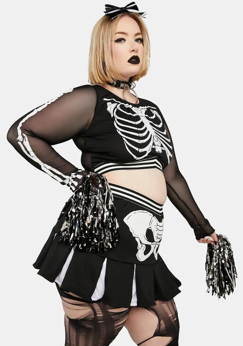 Plus Let's Bone Skeleton Cheerleader Costume sold by Dolls Kill product image thumbnail 2