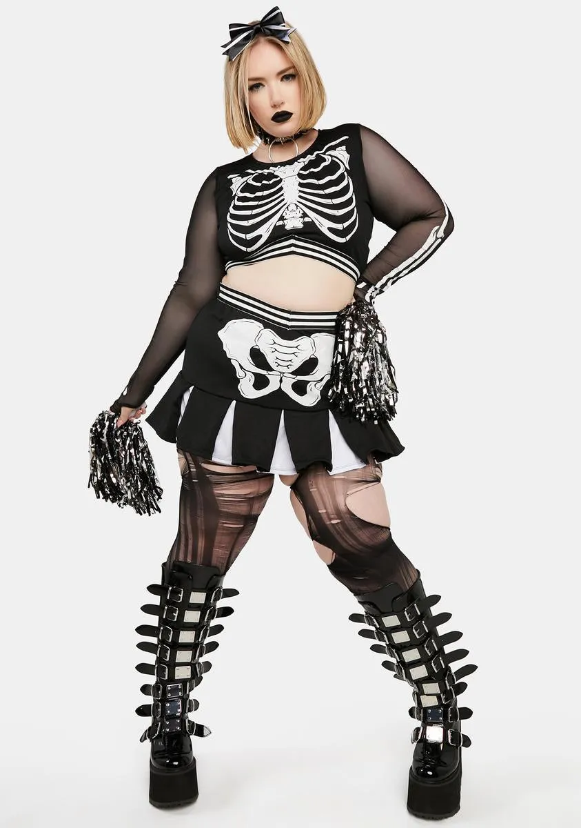 Plus Let's Bone Skeleton Cheerleader Costume sold by Dolls Kill product image thumbnail 3