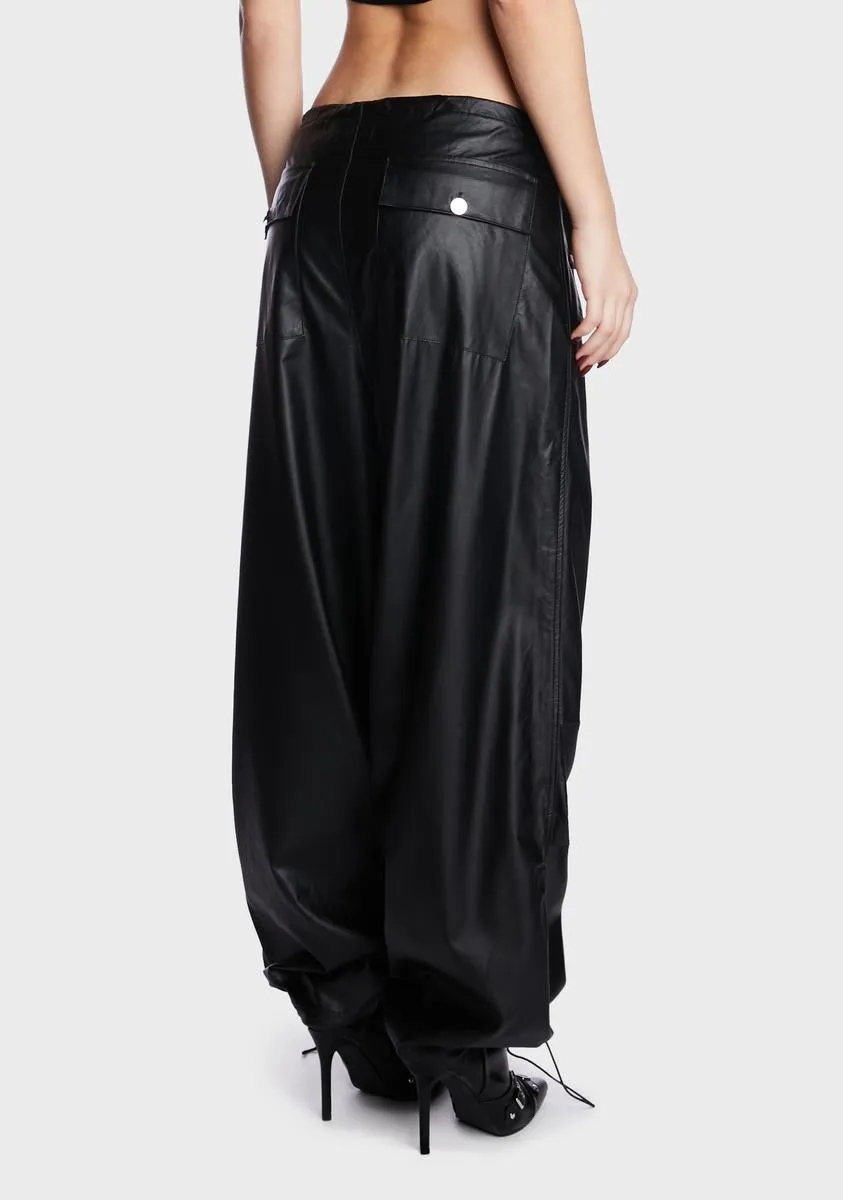 Rebel Faux Leather Cargo Pants sold by Dolls Kill product image thumbnail 5