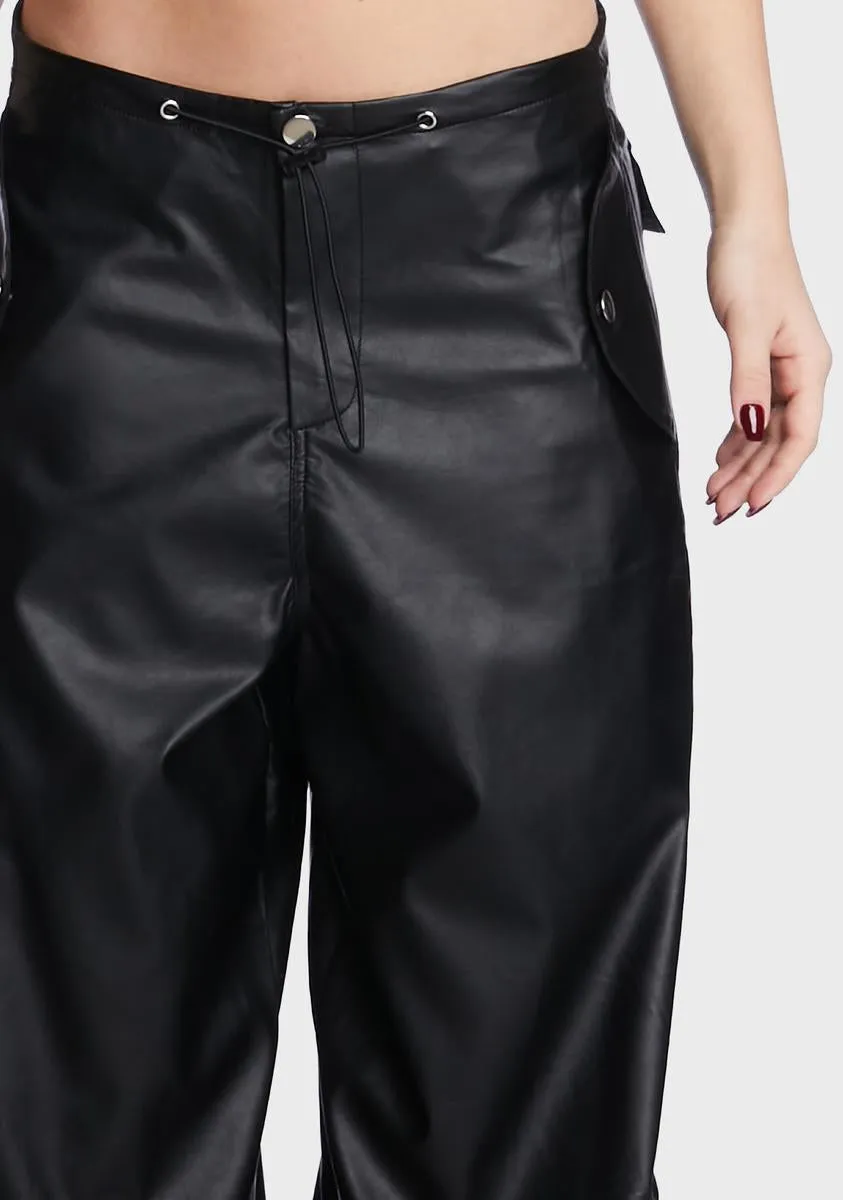 Rebel Faux Leather Cargo Pants sold by Dolls Kill product image thumbnail 2