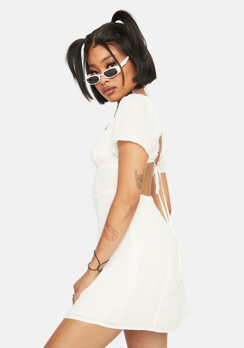 Ivory Mini Dress sold by Dolls Kill product image thumbnail 4