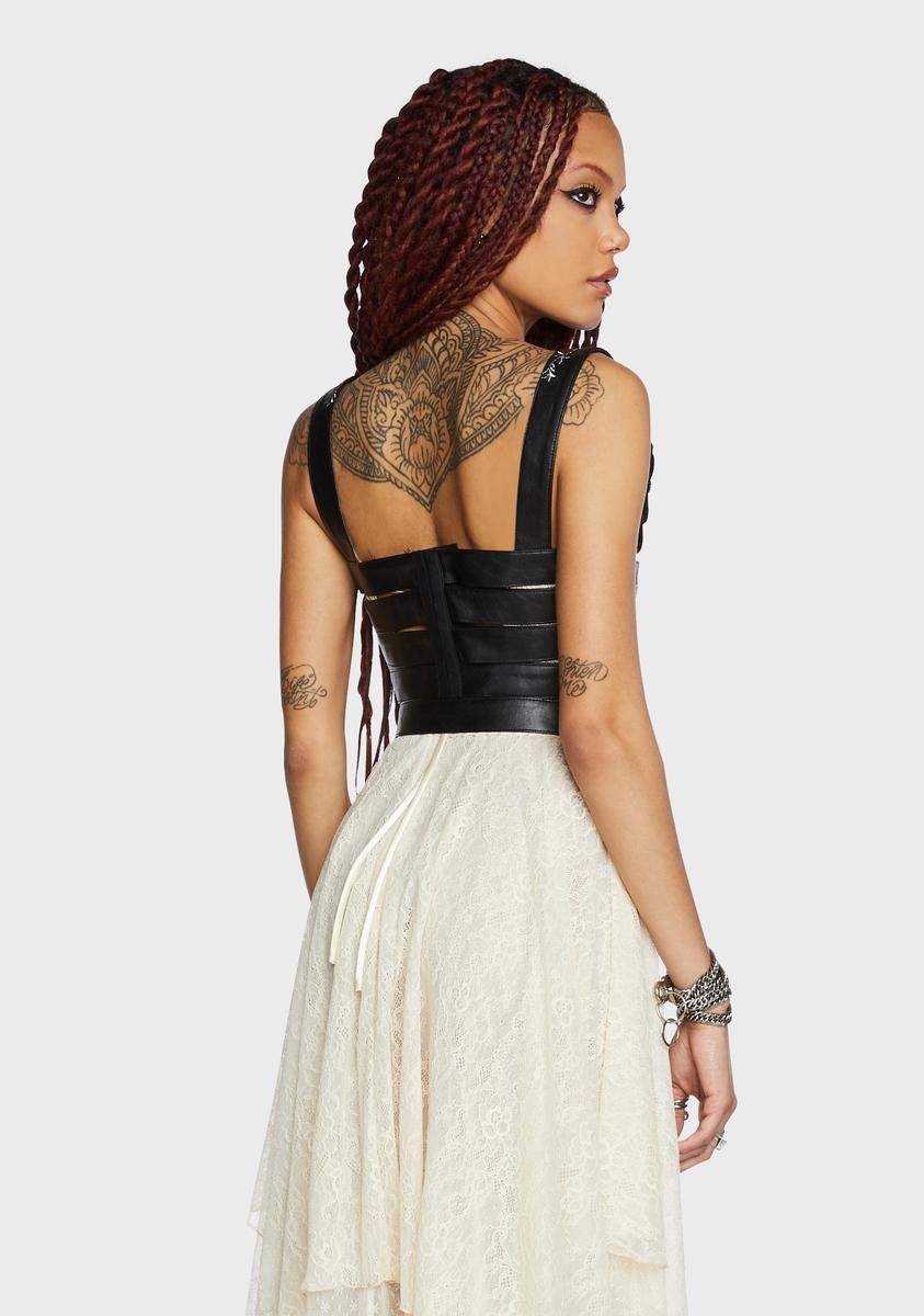 Divided Attention Harness Top - Vegan Leather sold by Dolls Kill product image thumbnail 4