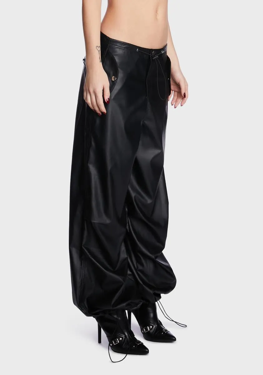 Rebel Faux Leather Cargo Pants sold by Dolls Kill product image thumbnail 4