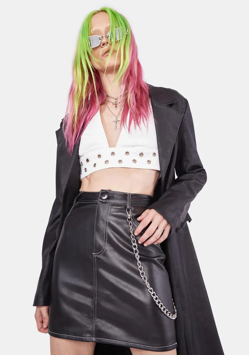 Emile Vegan Leather Skirt sold by Dolls Kill product image thumbnail 2