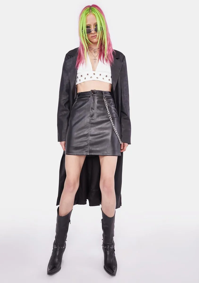 Emile Vegan Leather Skirt sold by Dolls Kill product image thumbnail 3