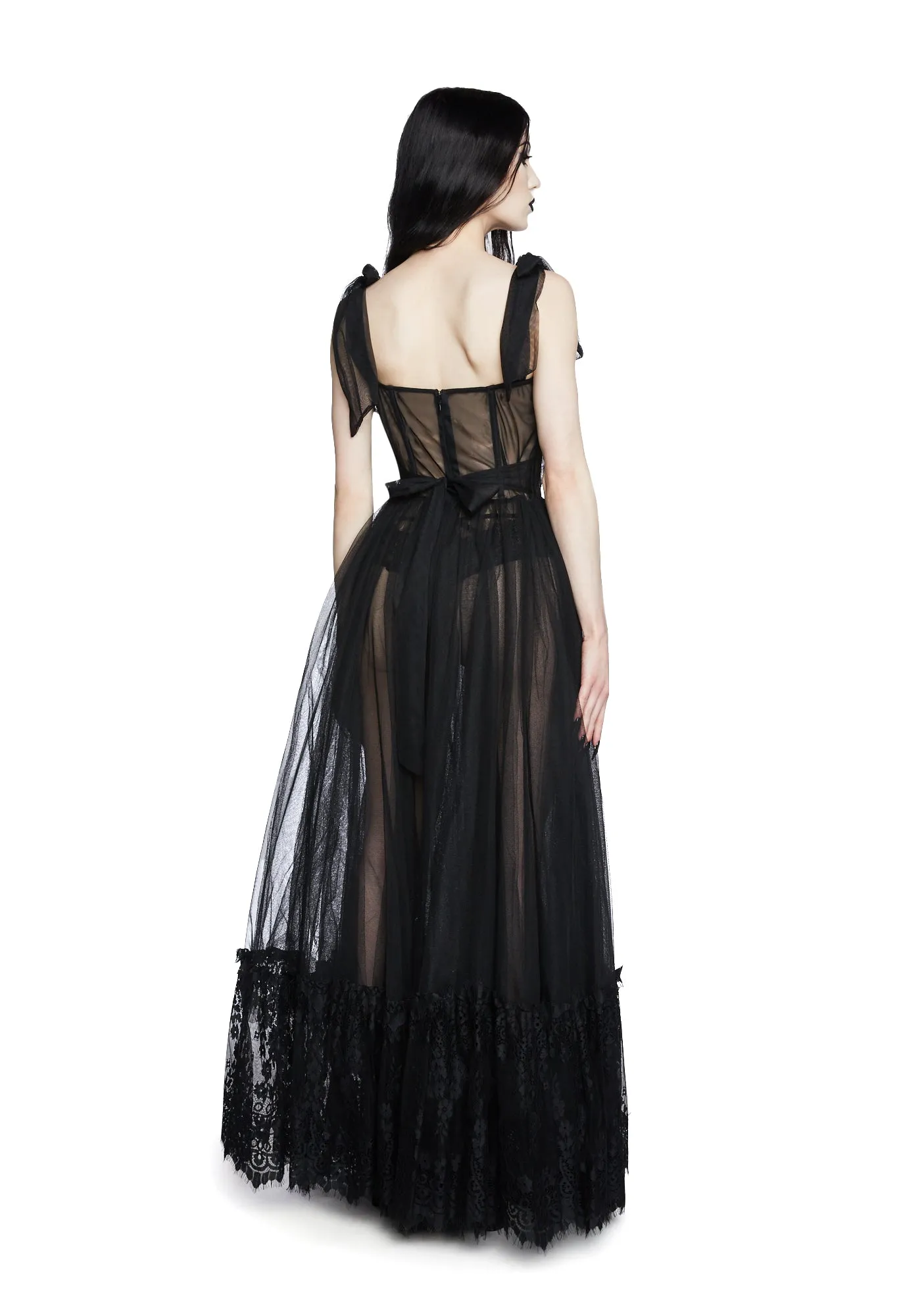 Dance With Death Sleeveless Maxi Dress sold by Dolls Kill product image thumbnail 5