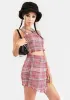 Jester Red Itala Crop Top sold by Dolls Kill