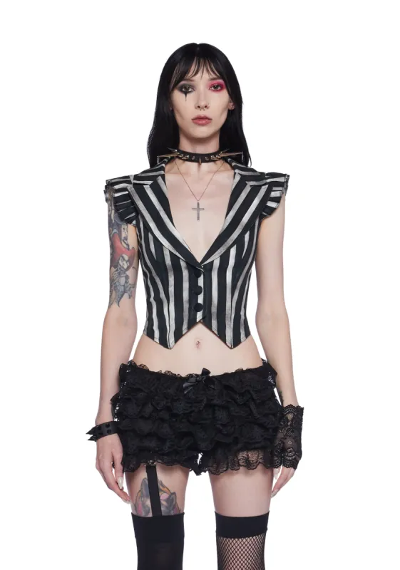 Beautifully Bizarre Twill Vest sold by Dolls Kill