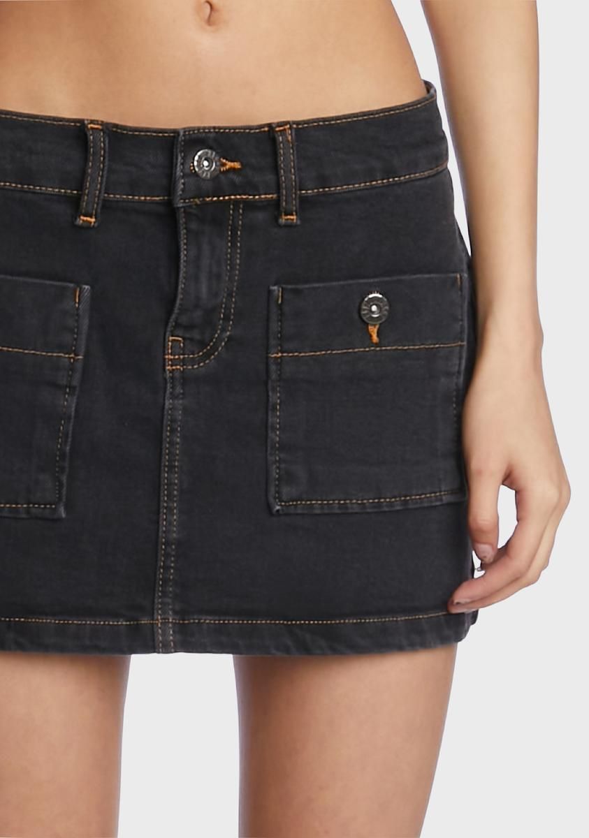 Pocket Denim Mini Skirt sold by Dolls Kill product image thumbnail 2