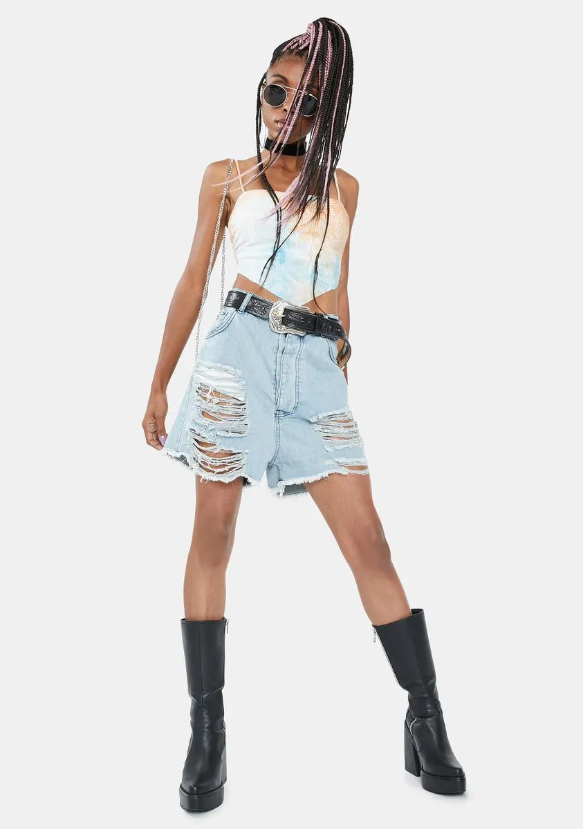 Just Chill Out Tie Dye Crop Top sold by Dolls Kill product image thumbnail 3