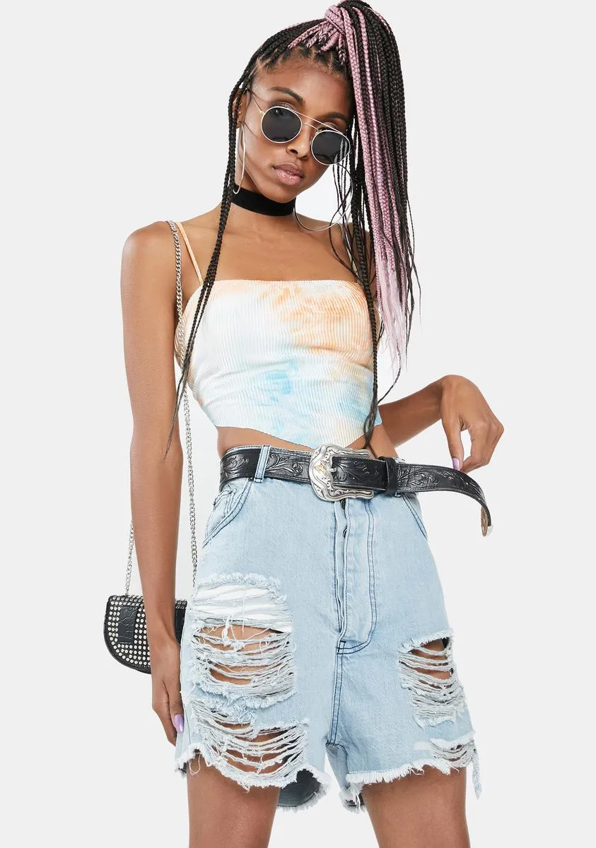 Just Chill Out Tie Dye Crop Top sold by Dolls Kill product image thumbnail 2