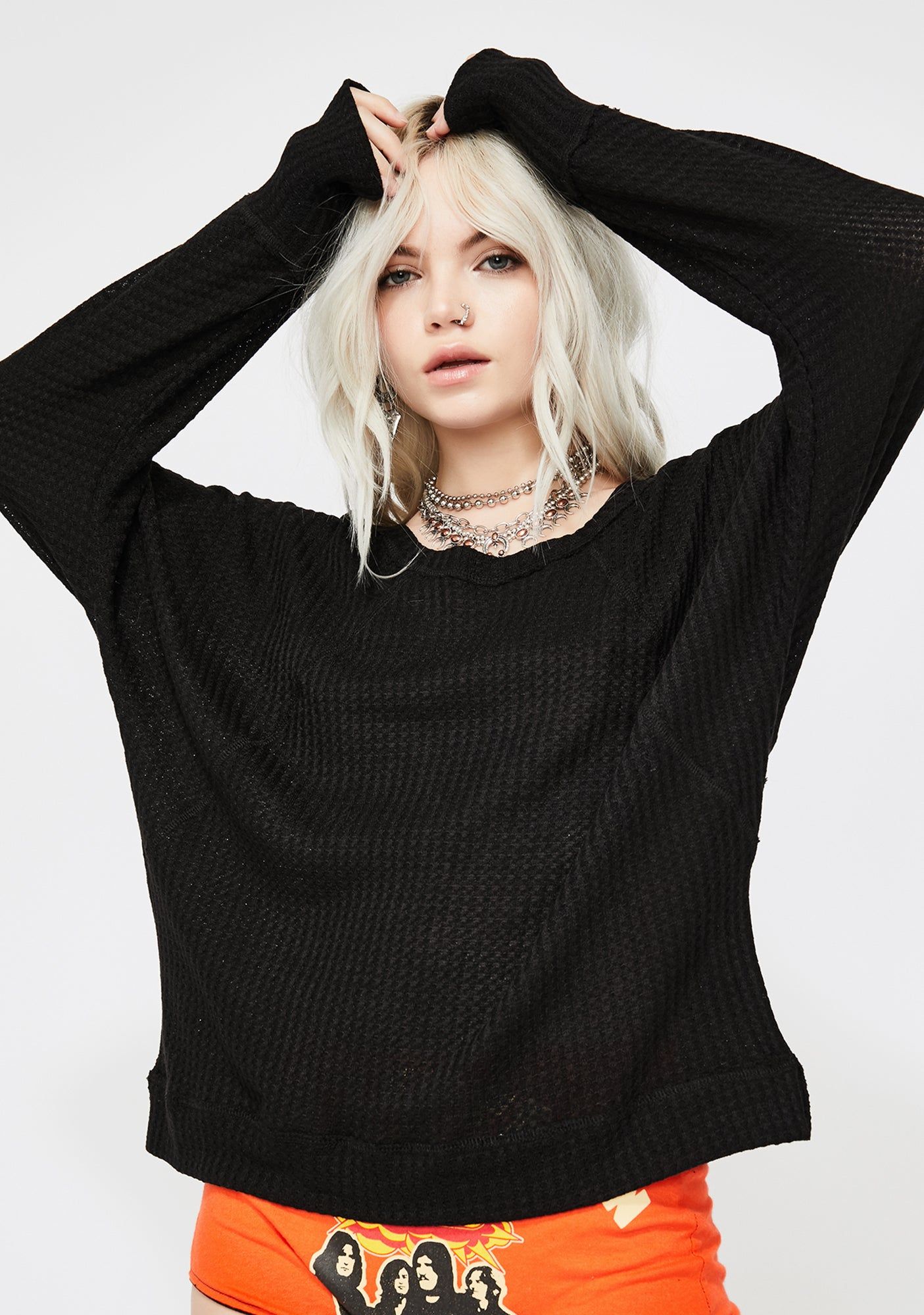 Noir Daydream Dayze Thermal Top sold by Dolls Kill