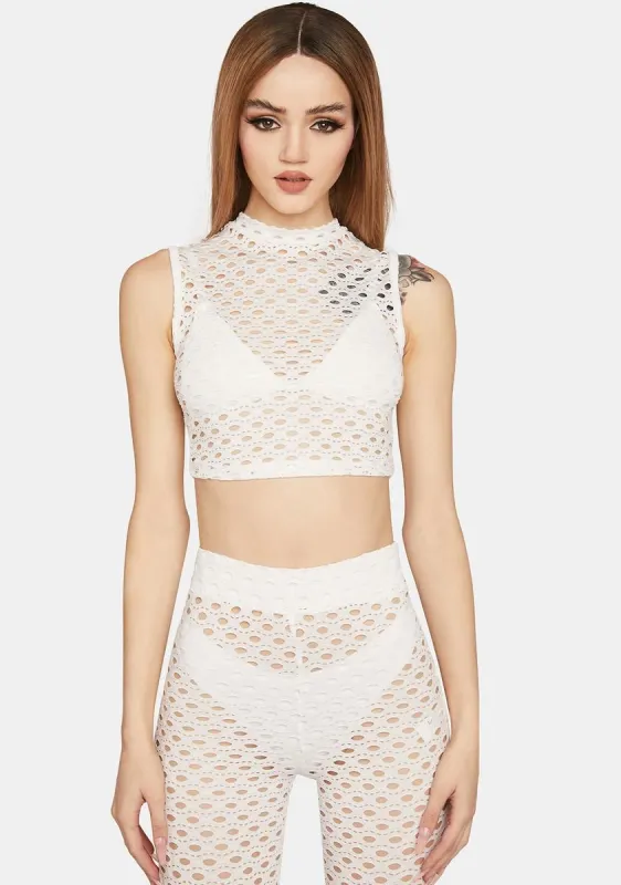 Ivory All About It Pants Set sold by Dolls Kill