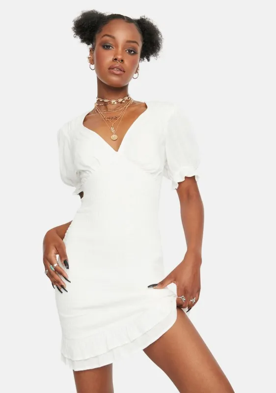 Simple Trustworthy Puff Sleeves Mini Dress sold by Dolls Kill