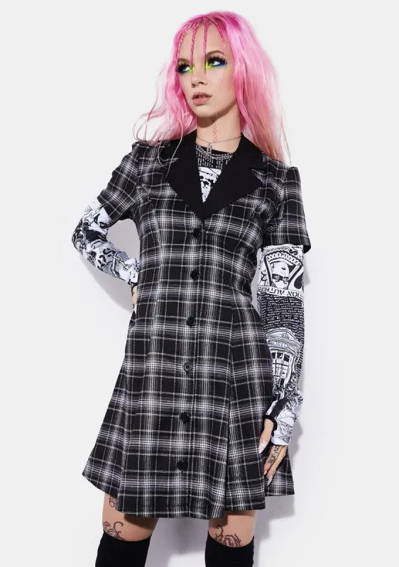 Night You Don't Exist Plaid Dress sold by Dolls Kill