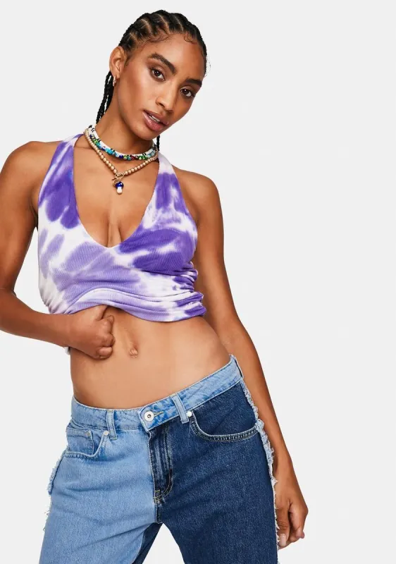 Arkin Tie Dye Halter Top sold by Dolls Kill