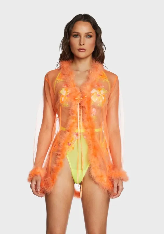 Juicy Dream Land Feather Robe sold by Dolls Kill