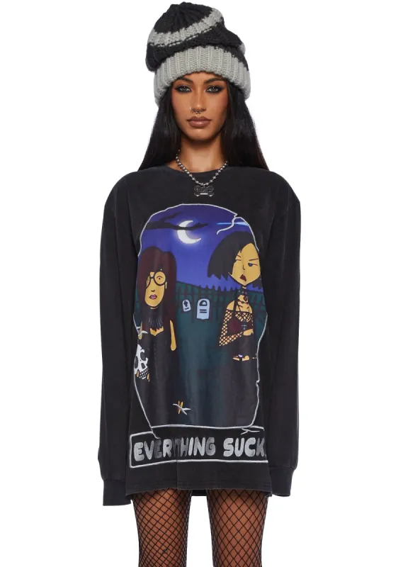 Harsh Realities Long Sleeve Top sold by Dolls Kill