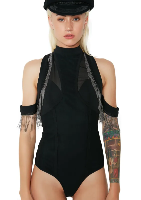Hot Nights Fringe Bodysuit sold by Dolls Kill