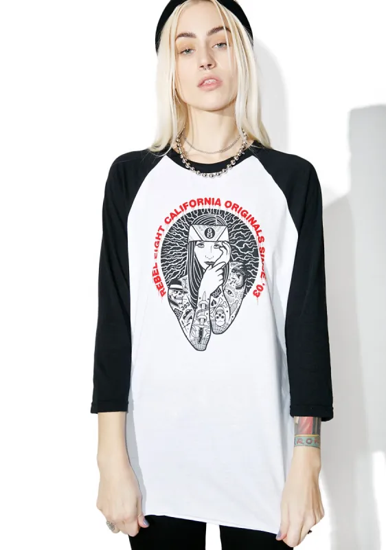 Lady Eight Raglan sold by Dolls Kill
