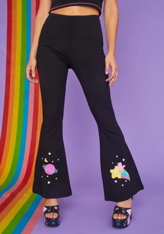 Planet Care Printed Flares sold by Dolls Kill