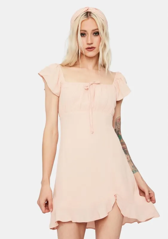 Nectarine Dream Ruffle Mini Dress sold by Dolls Kill
