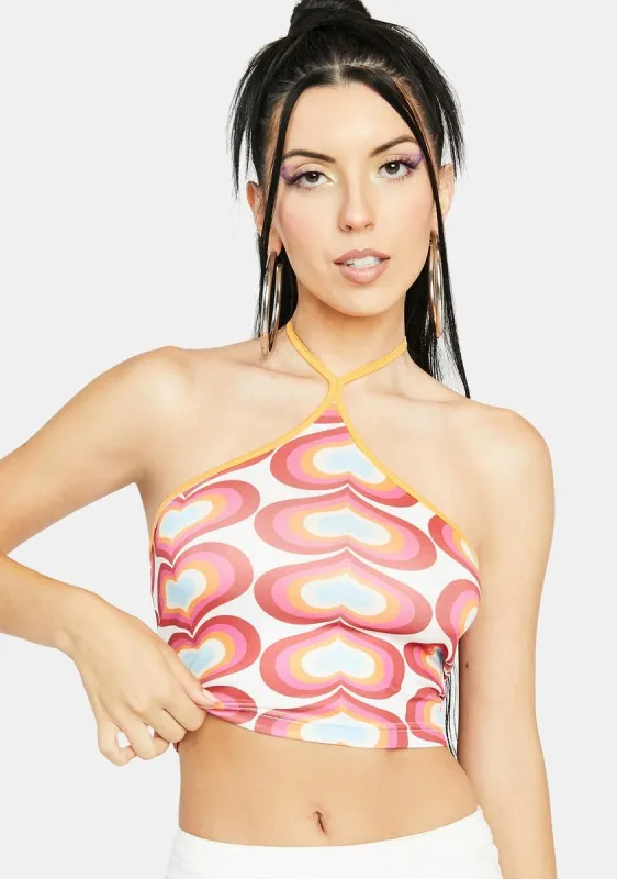 Eyes On Me Halter Crop Top sold by Dolls Kill