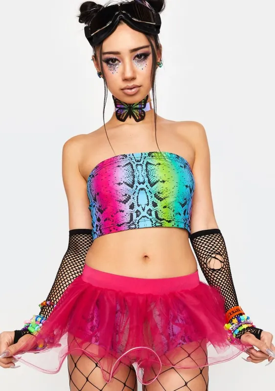 Fuchsia Blissed Out Light Up Skirt sold by Dolls Kill