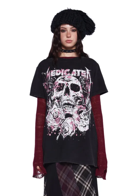 Grim Delight Oversized Tee sold by Dolls Kill
