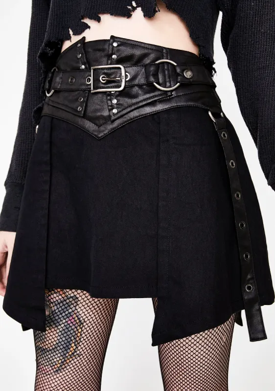 Punk Girdle Half Skirt sold by Dolls Kill