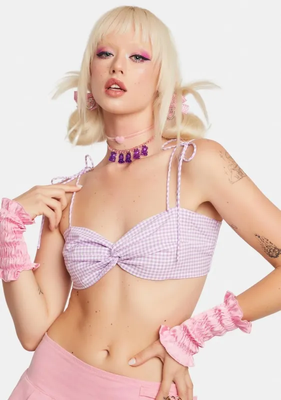 Darling Doll Gingham Bra Top sold by Dolls Kill
