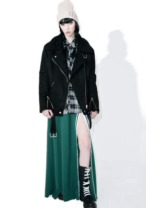 Jayden Faux Shearling Jacket sold by Dolls Kill
