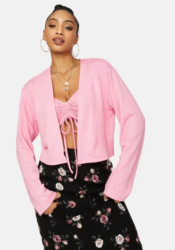 Make 'Em Blush Cardigan Set sold by Dolls Kill