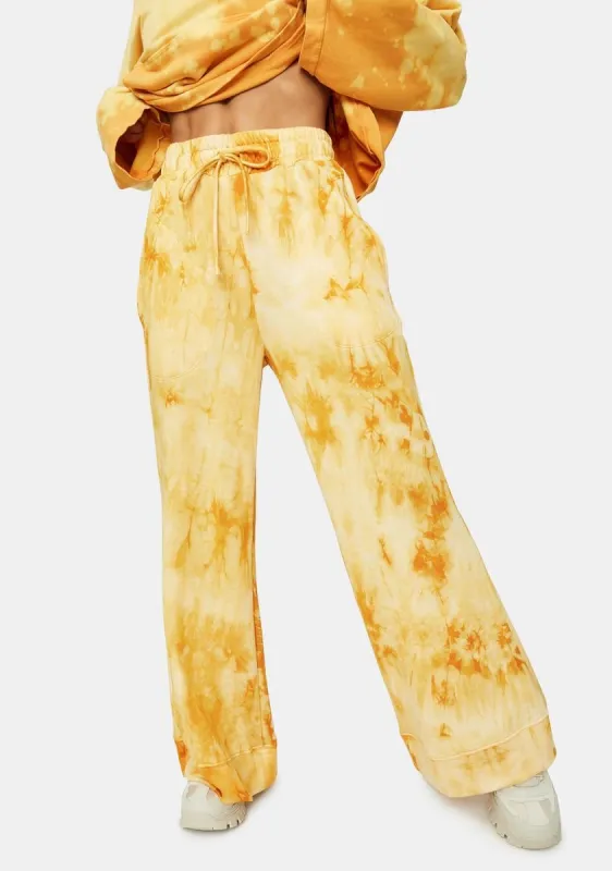 Kiss The Light Flared Lounge Pants sold by Dolls Kill