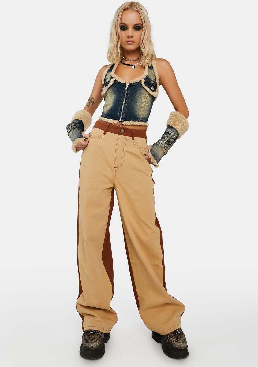 Think Twice Two Tone Pants sold by Dolls Kill product image thumbnail 3