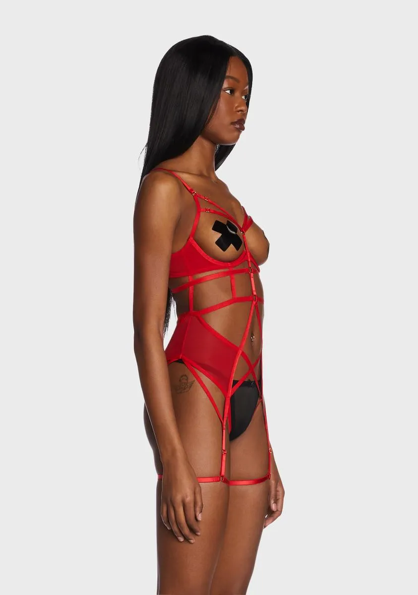 Sarah Open Cup Strappy Bodysuit sold by Dolls Kill product image thumbnail 3