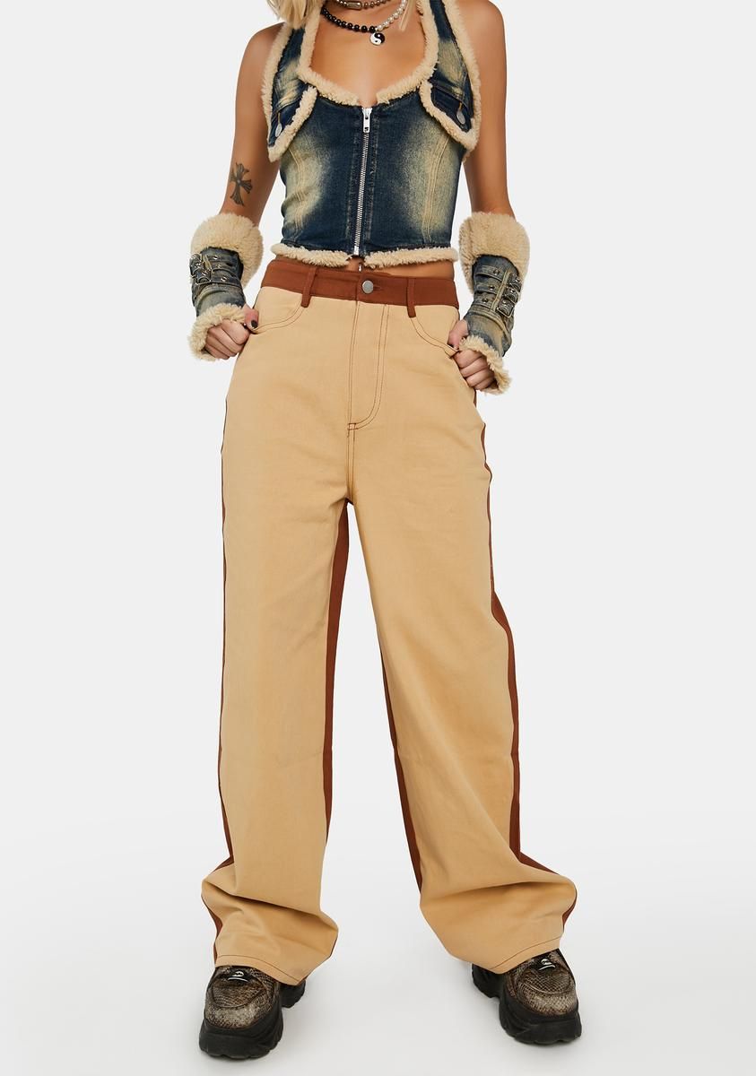 Think Twice Two Tone Pants sold by Dolls Kill