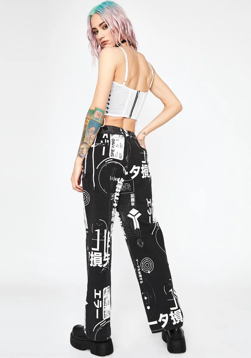 Glitch City Wide Leg Pants sold by Dolls Kill product image thumbnail 4