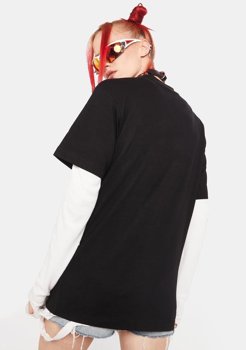 x Smiley Don't Happy Be Worry Tee sold by Dolls Kill product image thumbnail 4