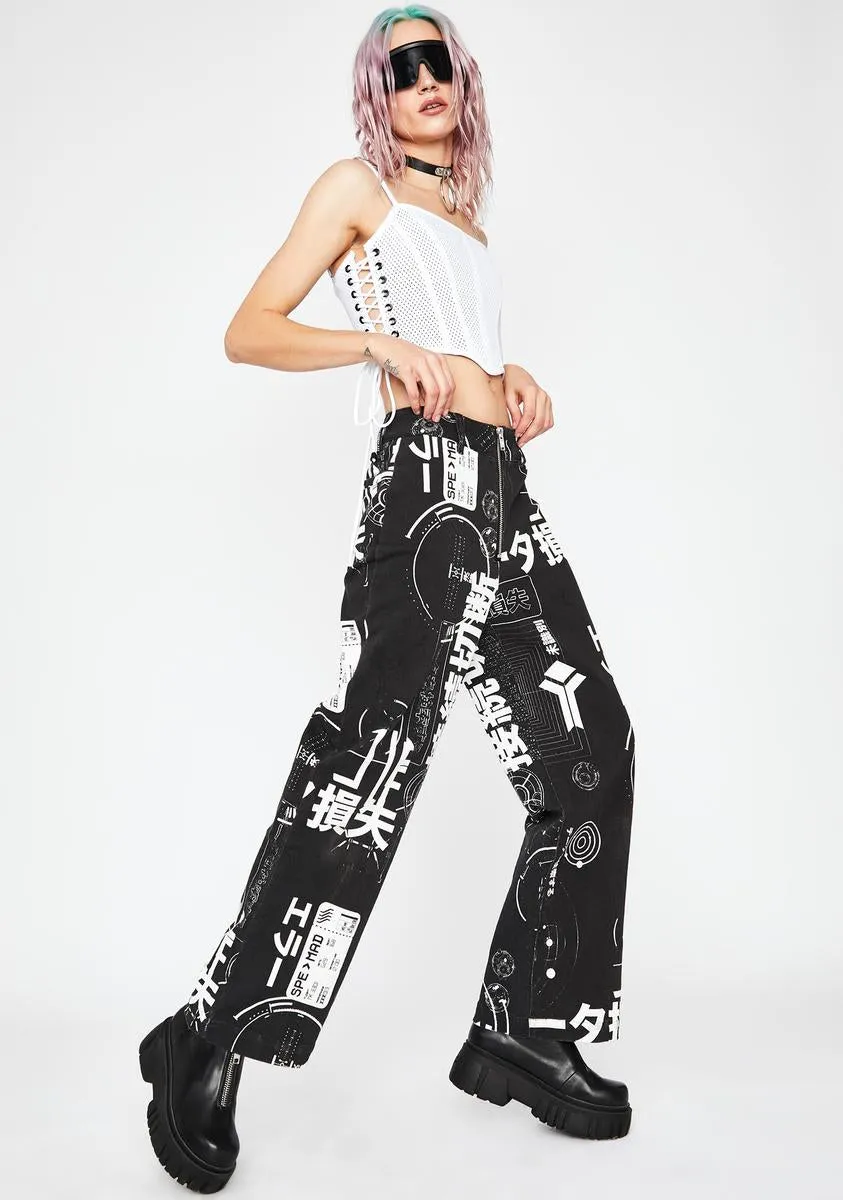 Glitch City Wide Leg Pants sold by Dolls Kill product image thumbnail 2