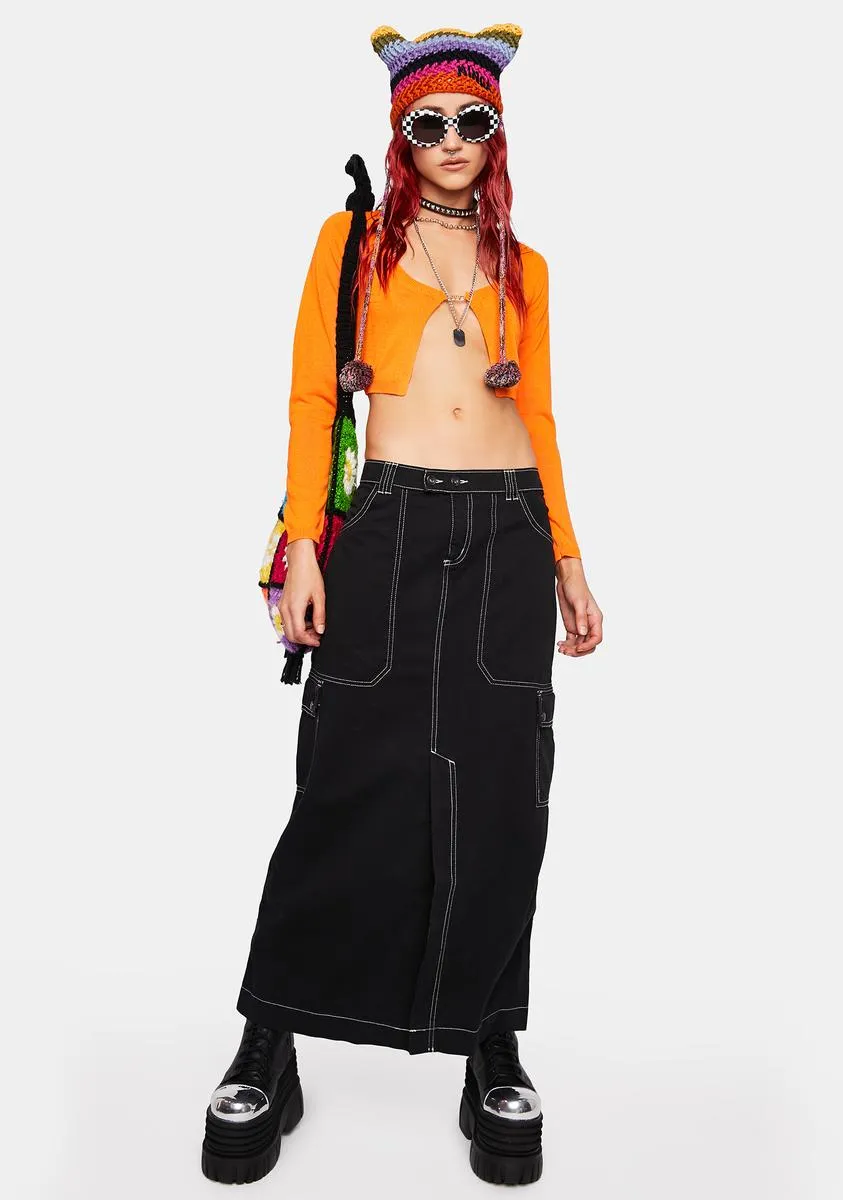 Chain Open Cropped Cardigan sold by Dolls Kill product image thumbnail 3