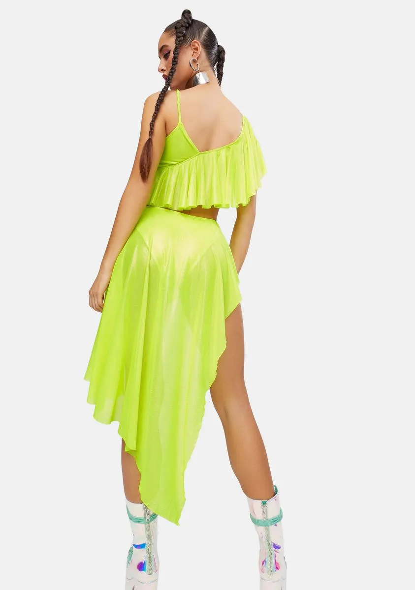 Electric Chapel Mesh Ruffle Skirt sold by Dolls Kill product image thumbnail 4