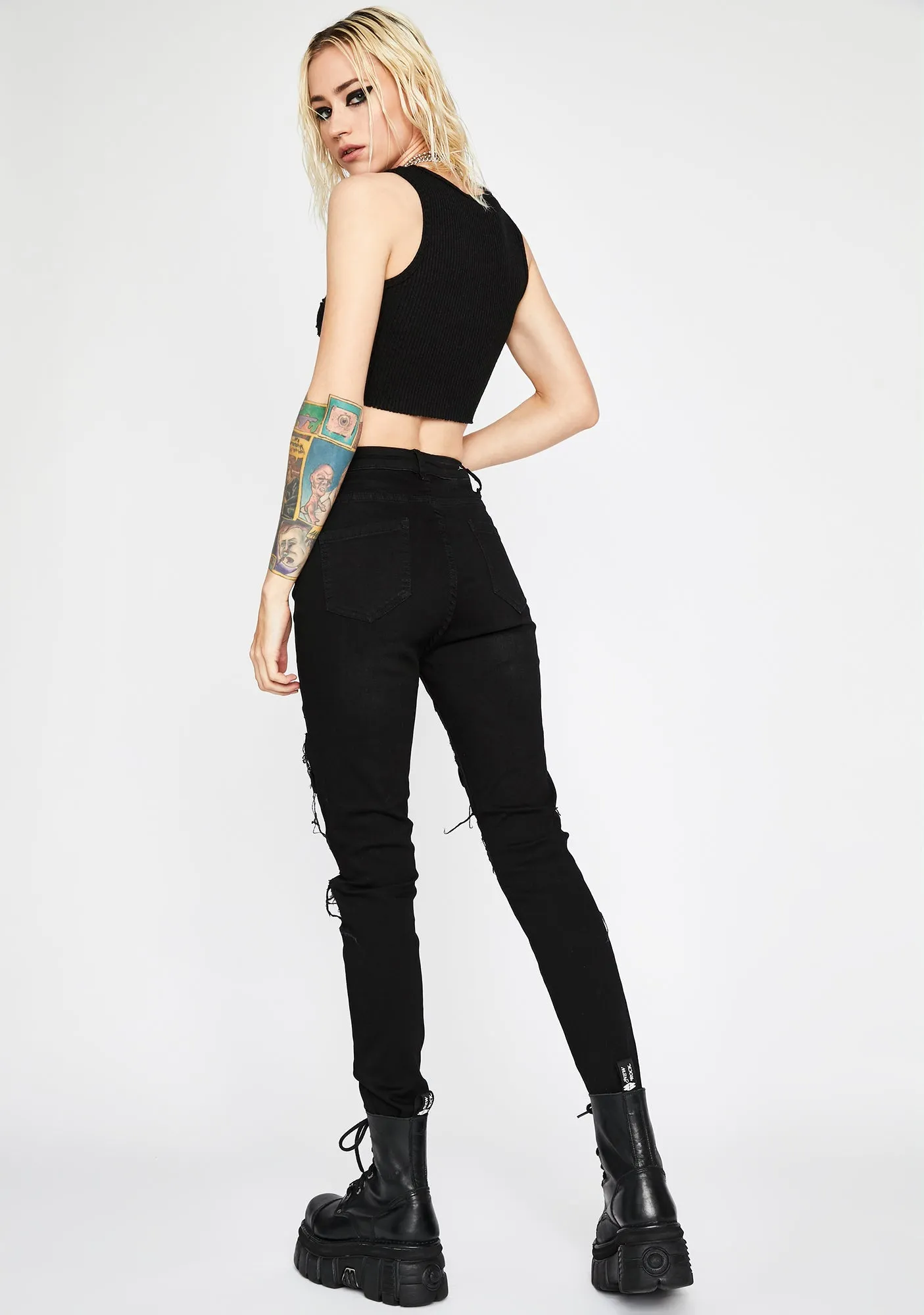 Big Mood Skinny Jeans sold by Dolls Kill product image thumbnail 4