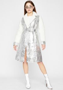 Serenity Embrace Metallic Trench Coat sold by Dolls Kill