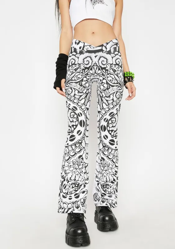 Celtic Print Pull On Stretch Pants sold by Dolls Kill