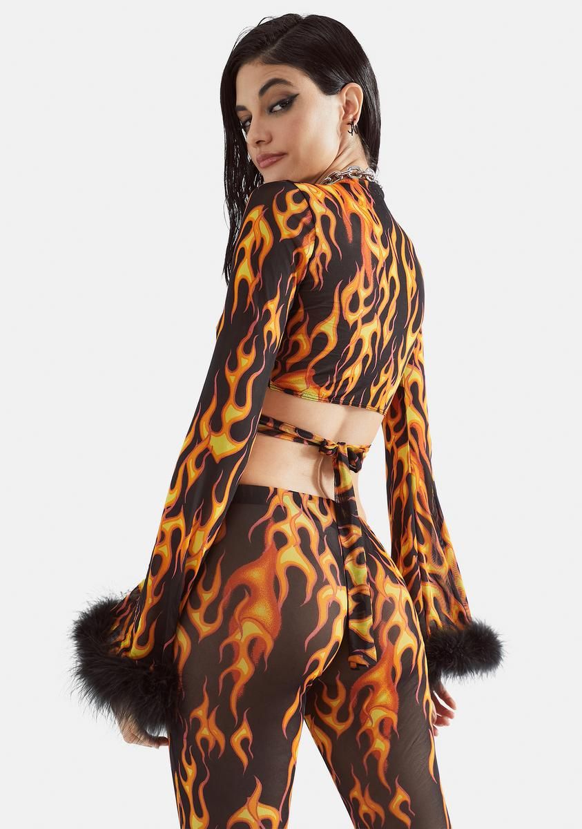 Hottie Desires Mesh Crop Top sold by Dolls Kill product image thumbnail 4