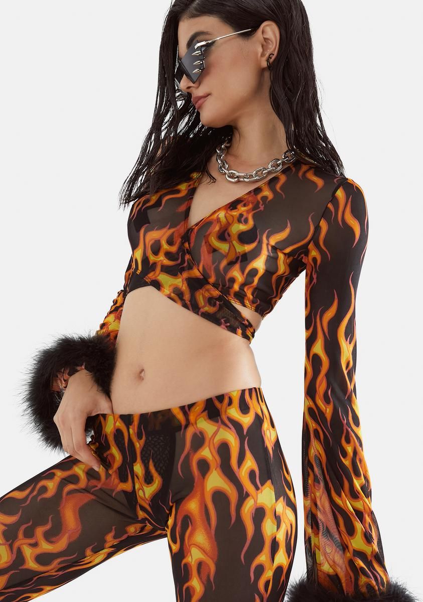 Hottie Desires Mesh Crop Top sold by Dolls Kill product image thumbnail 2