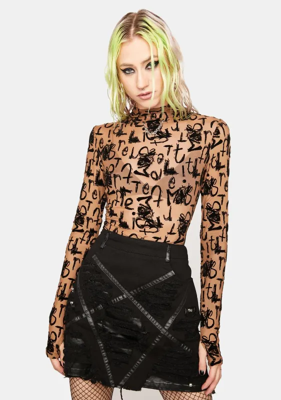 Waste Soil Series Mesh Top sold by Dolls Kill