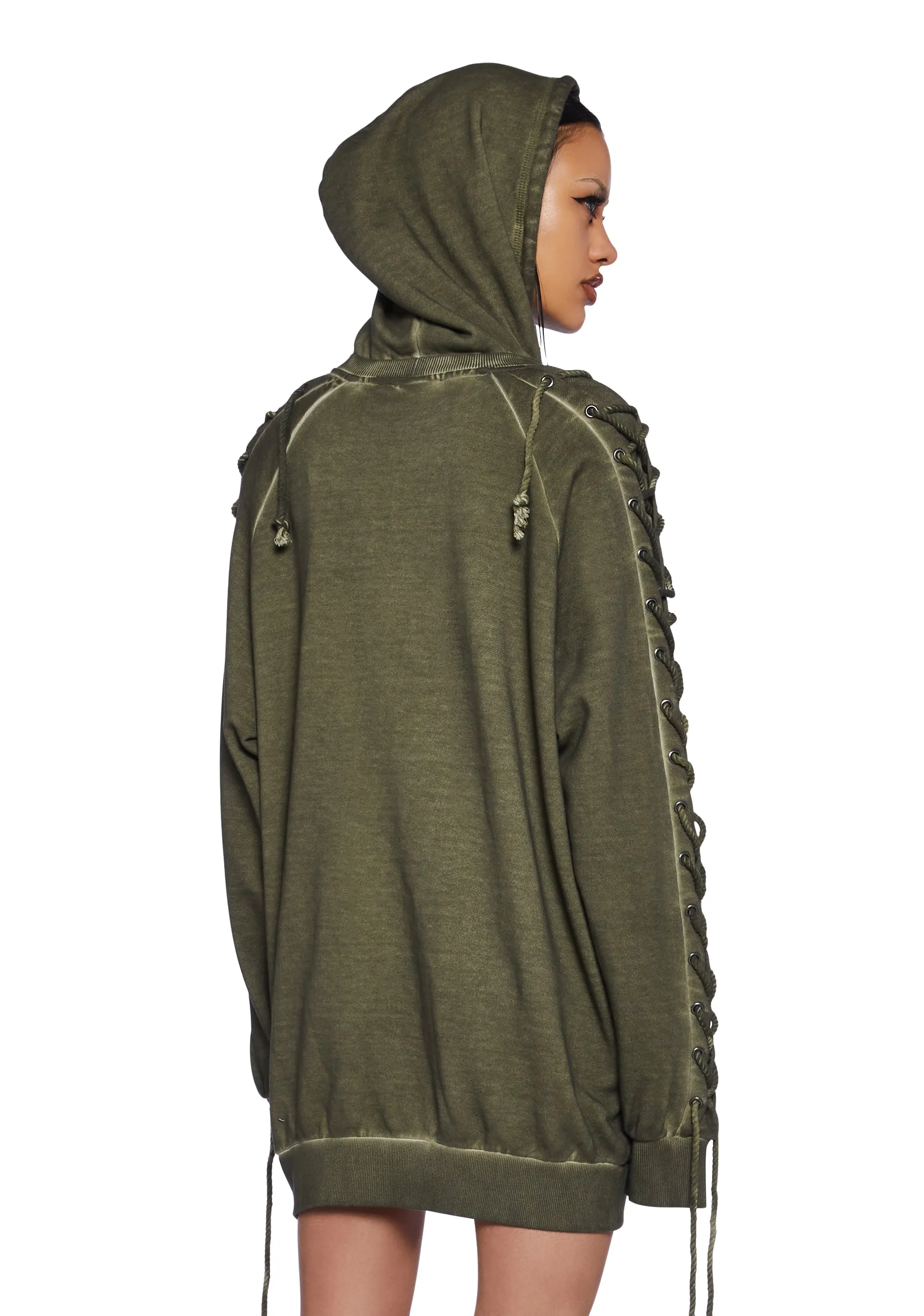 Switch Unisex Lace-Up Hoodie sold by Dolls Kill product image thumbnail 4